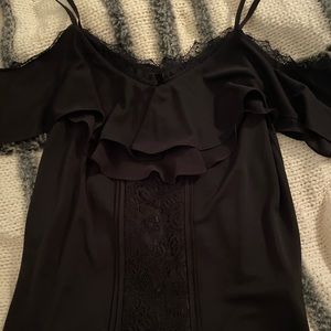 Black off the shoulder top